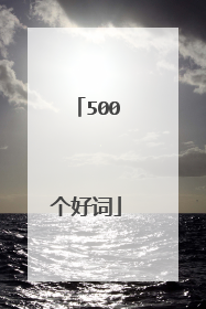 500个好词