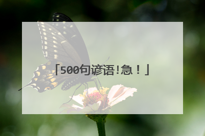 500句谚语!急!