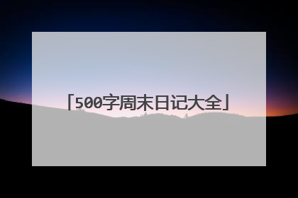 500字周末日记大全