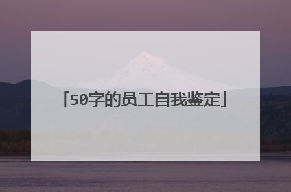 50字的员工自我鉴定
