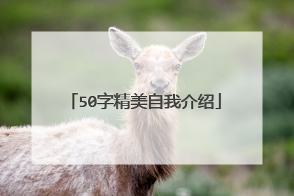 50字精美自我介绍