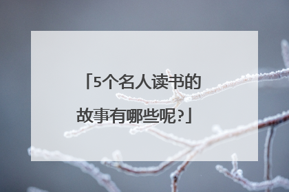 5个名人读书的故事有哪些呢?