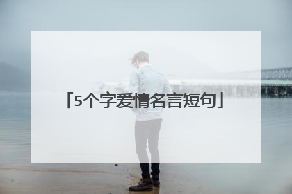 5个字爱情名言短句