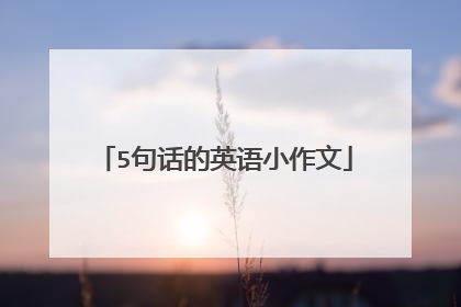 5句话的英语小作文