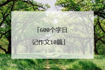 600个字日记作文10篇