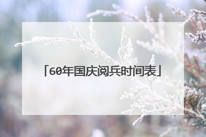 60年国庆阅兵时间表