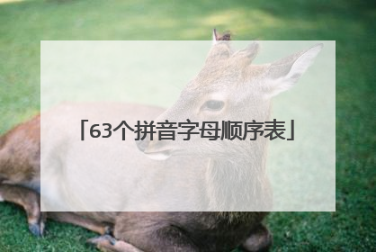 63个拼音字母顺序表