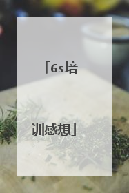 6s培训感想