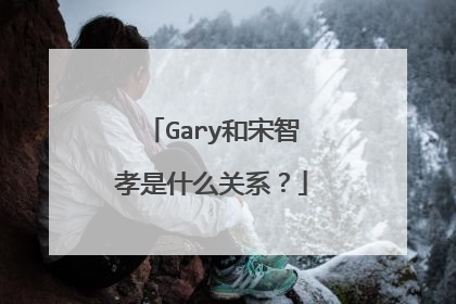 Gary和宋智孝是什么关系？