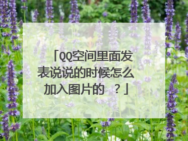 QQ空间里面发表说说的时候怎么加入图片的 ？