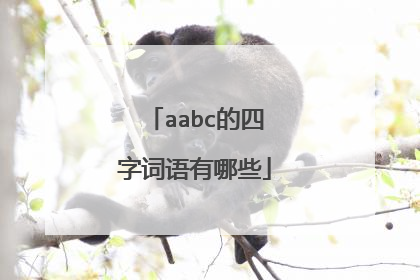 aabc的四字词语有哪些