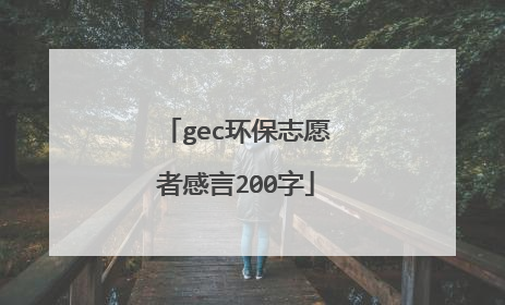 gec环保志愿者感言200字