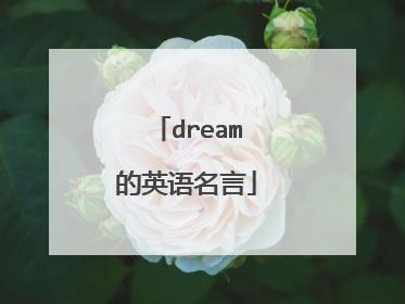 dream的英语名言