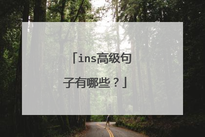 ins高级句子有哪些?