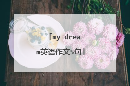 my dream英语作文5句