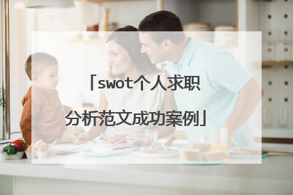 swot个人求职分析范文成功案例