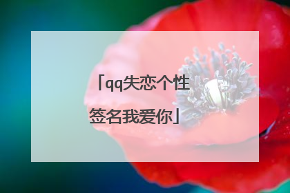 qq失恋个性签名我爱你