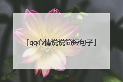 qq心情说说简短句子