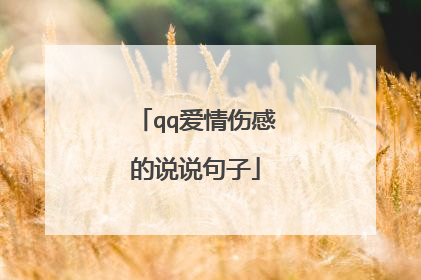 qq爱情伤感的说说句子