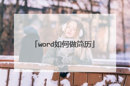 word如何做简历