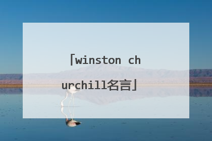 winston churchill名言