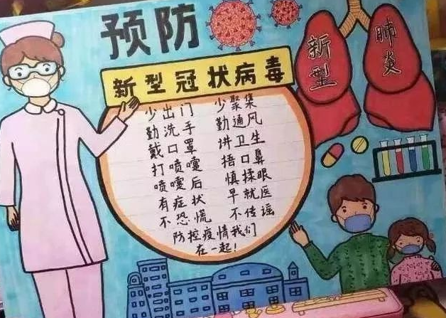 关于防控疫情的儿童画_2020抗击疫情幼儿绘画