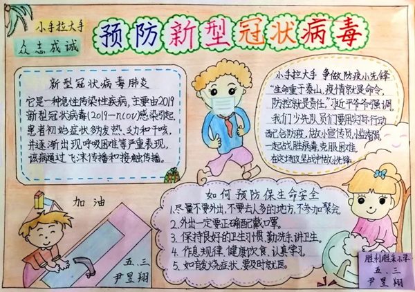 疫情无情,人间有爱小学生手抄报图片作文